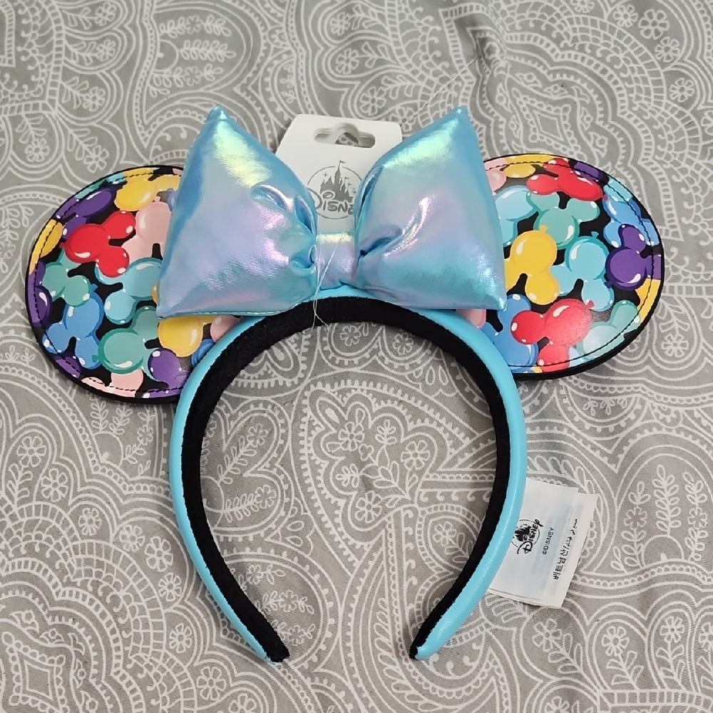 Disney Multicolor Mickey Mouse Ears with Iridescent Bow